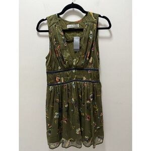 Abercrombie & Fitch Olive Floral Mini Dress